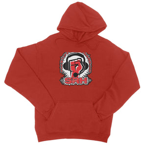 Stiff Right Hand Logo  College Hoodie